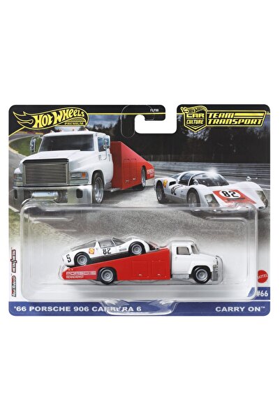 mattel Hot Wheels Carry On Transporter with Porsche Carrera 906 Car 1:64 Scale