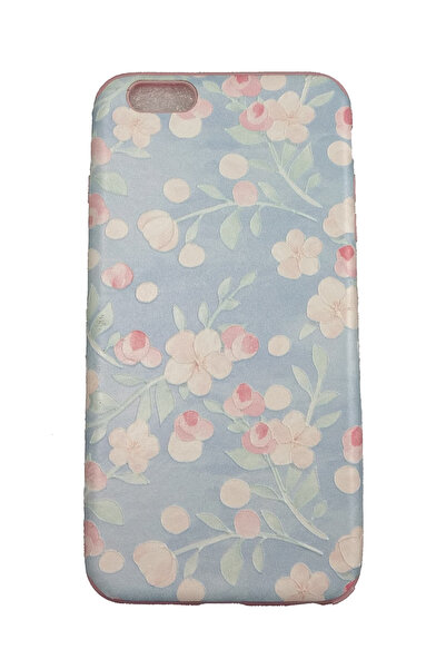 OEM Carcasă compatibilă cu iPhone 6 Plus, silicon cu relief, flori pastelate,...