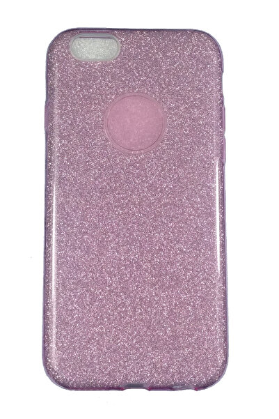 OEM Θήκη συμβατή με iPhone 6, σιλικόνη με γκλίτερ, μοβ