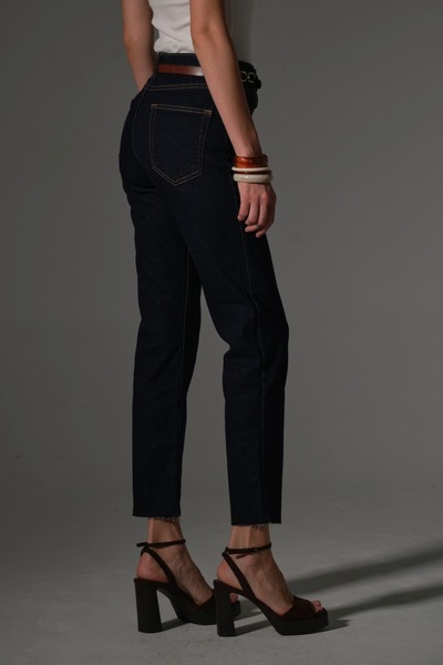 Maule Stretchy Cotton Fabric Cutout Leg 5 Pocket Skinny Slim Women Jean Pants @Kosova