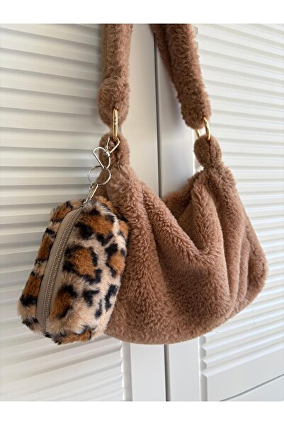luckyjoys Leopard Plush AirPods Bag/Mini Wallet/Plush Keychain/Bag Charm/Coin...