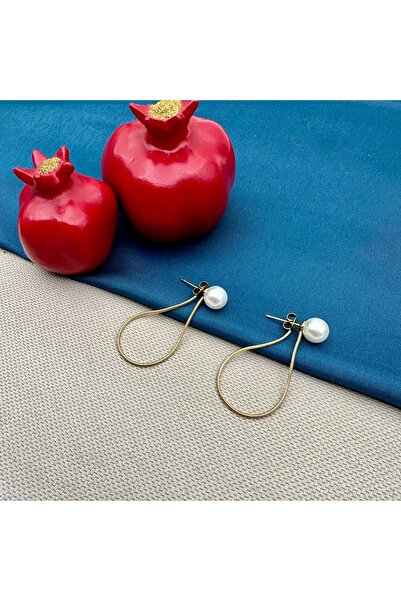 Opia Takı & Aksesuar Steel Pearl Earrings