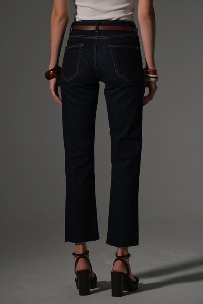 Maule Stretchy Cotton Fabric Cutout Leg 5 Pocket Skinny Slim Women Jean Pants @Kosova