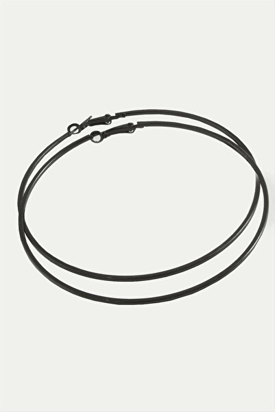 Eco Lounge Crushed Metal Hoop Earrings 8-9-10 cm