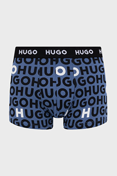HUGO Desenli Streç Pamuklu 3 Pack Boxer Erkek BOXER 50532550 976