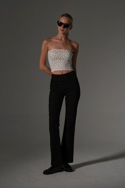 Maule High Waist Jeans, Spanish Leg Stretchy Denim Fabric Women Fit and Flare Jean Pants @Flares