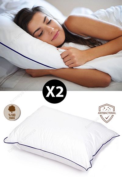 RBY 2 Pieces Climate Nano Gel Cushion Hotel Cushion 50X70 cm 100% Cotton Outer Fabric