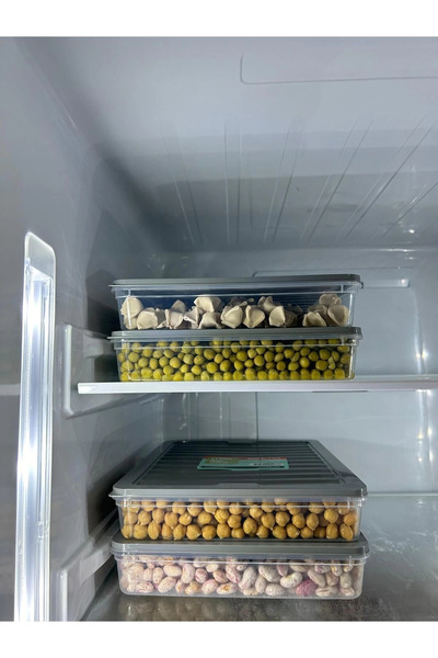 Eldenör Refrigerator organizer refrigerator storage container ice cube tray 2400 ml (4 pieces)