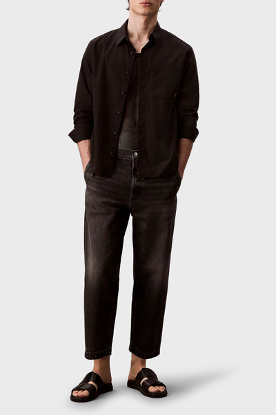 Calvin Klein Pamuklu Tapered Fit Yüksek Bel Jeans LV04RC741GX7Y Erkek KOT PANTOLON LV04RC741G X7Y
