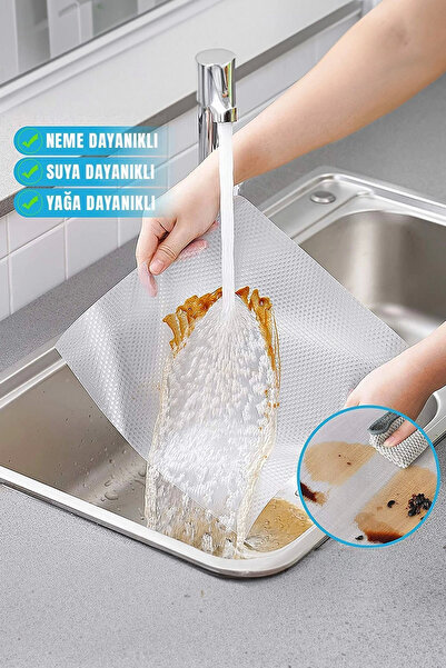 Clevora Şeffaf Raflık Kaymaz Dolap Içi Çekmece Raf Örtüsü Kaydırmaz 45 Cm X 3...