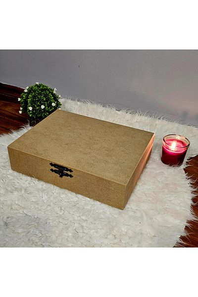 Tekir Store evinizi güzelleştirin Wooden Rectangular 9 Compartments Jewelry Watch Accessories Box Hobby Raw Paintable Mdf Storage Box