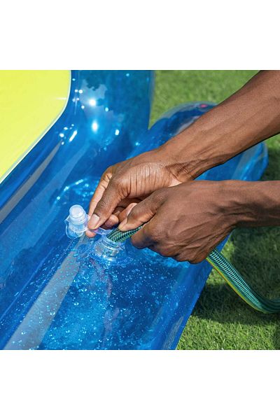 BESTWAY Inflatable Miniature Castle Play Set with Water Spray - Sea Play Set - Garden Football Bounce Play Set
