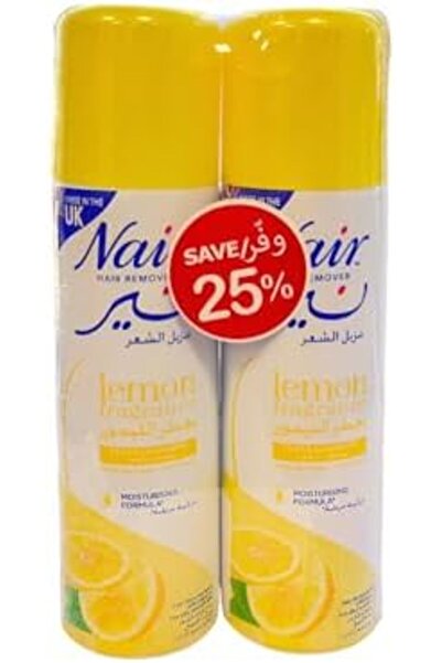 Nair بخاخ إزالة الشعر بالليمون من نير، عبوة مزدوجة - 200 مل