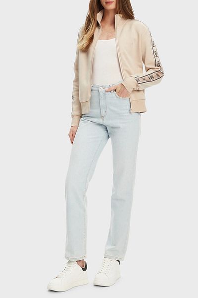 Guess Britney Cotton Logo Regular Fit Stand Collar Sweat V2Yq16Kb3P2 Sweat V2Yq16 Kb3P2 A90F