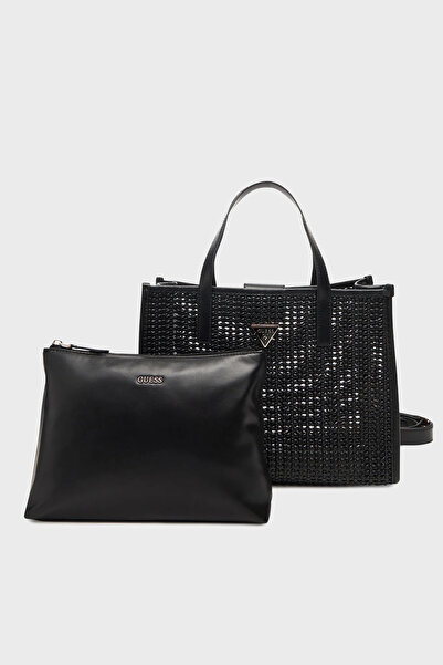 Guess Brigitta Logo Woven Bag with Removable Strap Hwwz7206230 Bag Hwwz72 06230 Bla