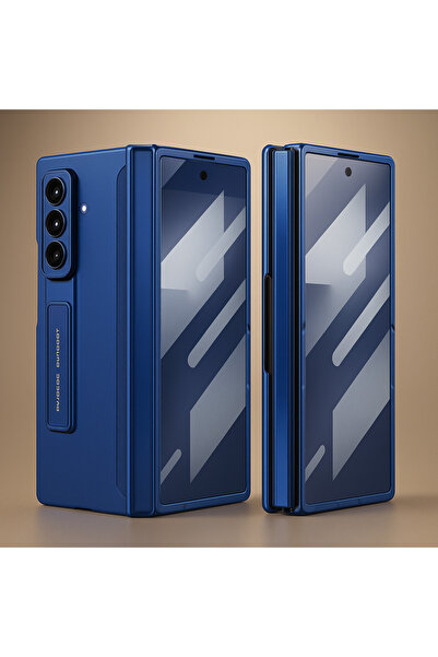 Rivor Samsung Galaxy Z Fold 7 Uyumlu Kılıf Kamera Korumalı Standlı Sert Magne...
