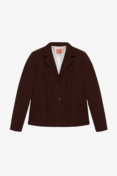 Quzu Μπουφάν Blazer με διπλό κουμπί με λεπτομέρεια ραφής καφέ