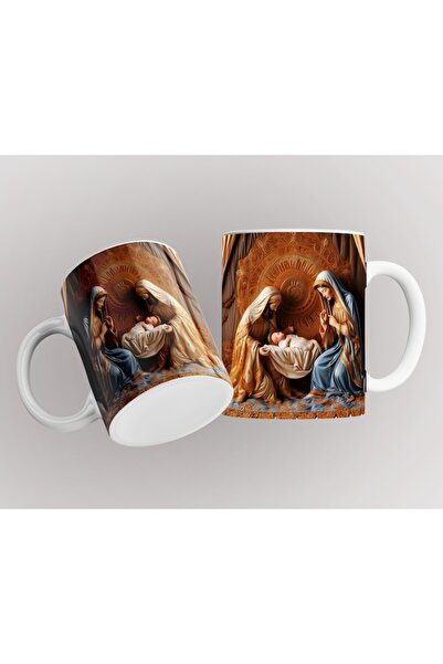 OEM Cana „Miracolul Nasterii” – Design 3D Inspirat de Spiritul Craciunului, model 2, 330ml, alb