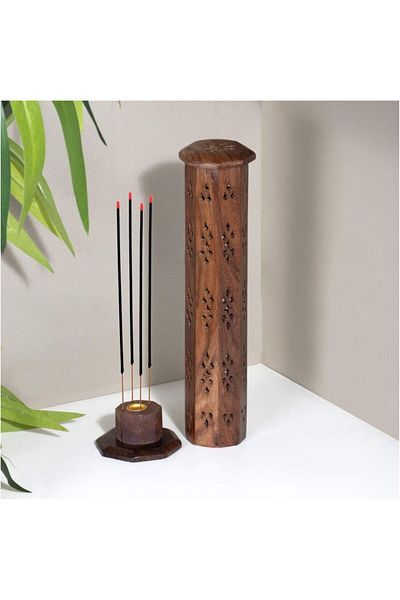asmiat Wooden Incense stick holder/Mabkhara/tower shape incense stick holder/home fragramce/home decor
