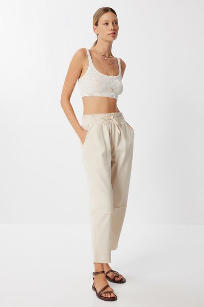 Lovelyİstanbul Tassel Detailed Shalwar Trousers Lff0047 Cream