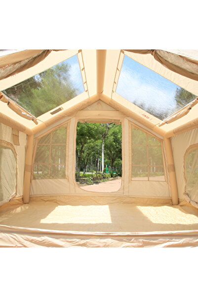 SHUFA Galaksi Serisi | 8 m² Şişme Kamp Çadırı – 4 Mevsim – Geniş & Şeffaf Tavanlı – 315x250x220 cm