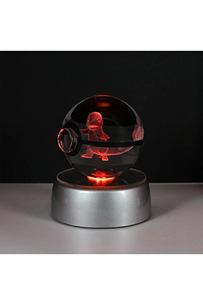 Choice17 5cm with Base Charmander Pokemon 3D Crystal Ball Pikachu Gengar Eevee Mewtwo Anime Game Pokeball Led