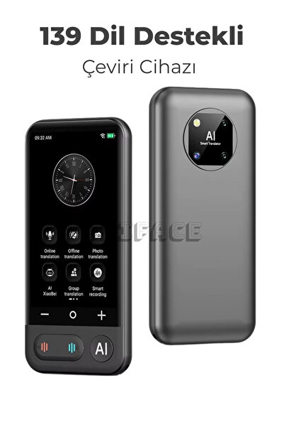 S Spiface Ai Destekli 139 Dil Çeviri Cihazı – 0.5 Saniyede Anında Çeviri, Fotoğraf & Sesli Çeviri, ChatGPT