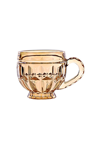 sharpdo 200 ML Tumbler With Handle Retro Relief Glass Water Cup