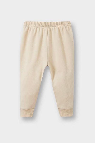 DeFacto 2-Piece Printed Sweatshirt Sweatpants Stone Baby Boy Bottom-Top Set E8999A5/Er42