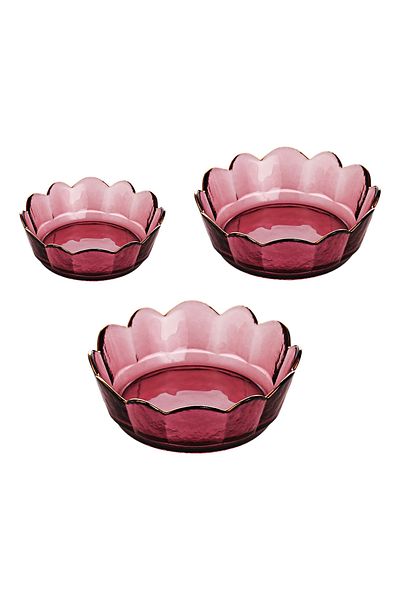 Shuer 3 Pieces Crown Plate Deep Glass With Phnom Penh