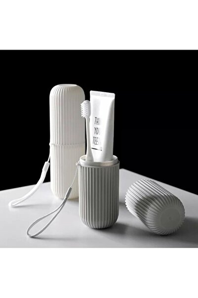 Aptel Toothbrush holder, plastic, gray, 19×5 cm