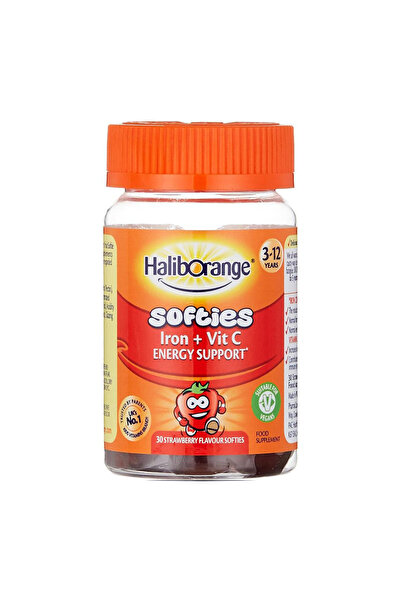Haliborange حلوى جيلاتينية غنية بالحديد وفيتامين سي - ٣٠ قطعة