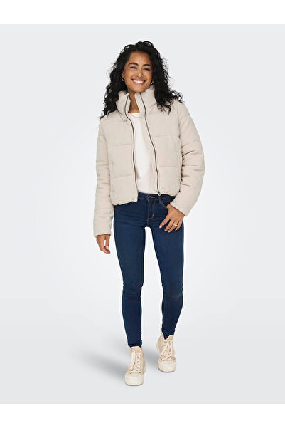 ONLY Palton de damă Dolly Corduroy Puffer Bej cu guler 15304768