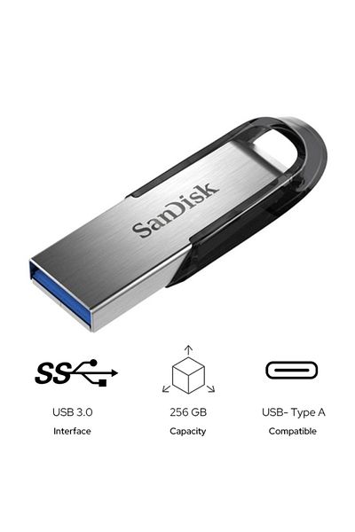 SanDisk 256GB Ultra Flair USB 3.0 Read Speed- 150 MBps Write Speed 130 MBps Flash Drive High Speed Memory