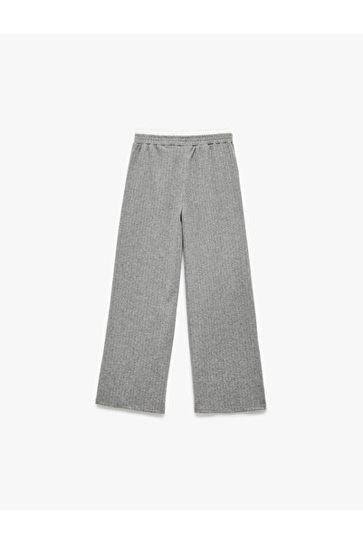 Koton Pantaloni elastici pentru fete, gri, amesteca de viscoză 6Wkg40030Ak