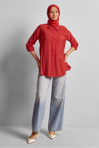 Alvina Shirt Collar Tunic 45771