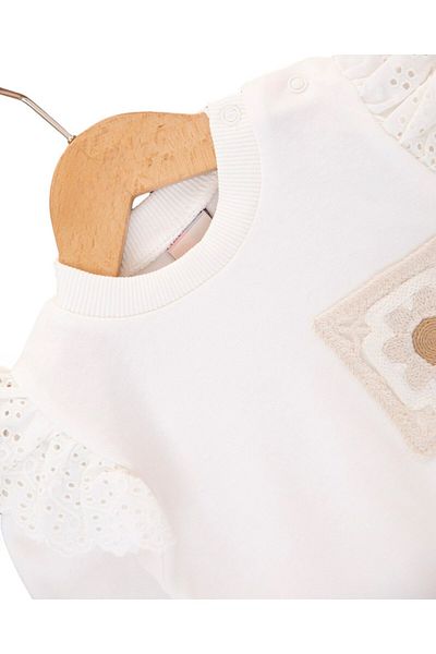 Ege Bebek Baby Girl Floral Pocket Detailed Ribbed Tights 6-9-12-18-24 Months Seasonal Girl Set