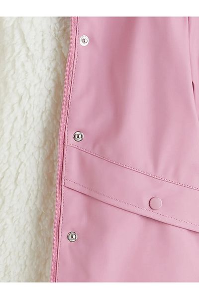 LC Waikiki Kanzpink Hooded Baby Girl Raincoat