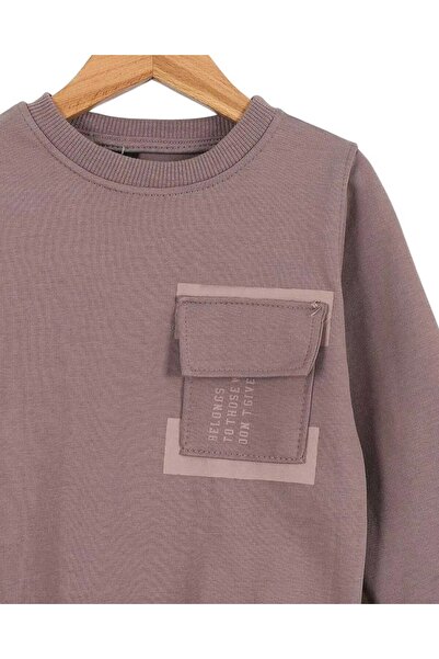 Ege Bebek Boys' Seasonal Cargo Pocket Detailed Tracksuit, Back Printed Tracksuit Set for 2-10 Years