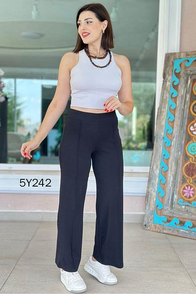 İnce Topuk Grass Rib Fabric Trousers 5Y242