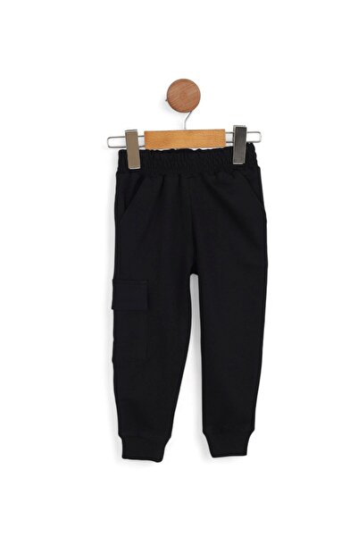 Egelite Boys' Seasonal Cargo Pocket Detailed Tracksuit, Back Printed Tracksuit Set for 2-10 Years