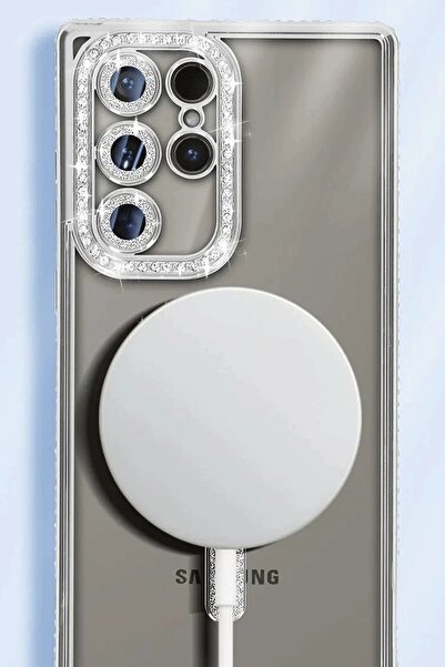 CepteToptan Myt09 Samsung Galaxy S25 Ultra Case Joke Glitter Magneticsafe Case - Black