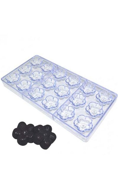 ELEGANT HOME acrylic chocolate mold Flower-shaped 27.5 x 13.5 cm
