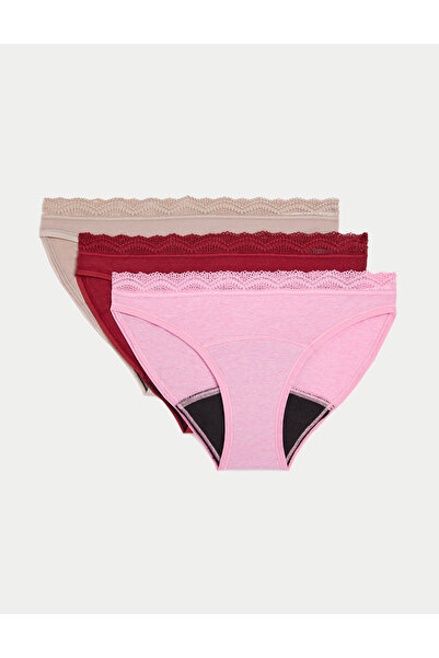 Marks & Spencer 3'lü Yüksek Emicili Dönem Bikini Slip