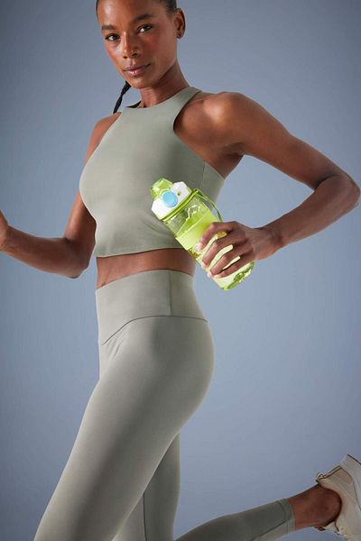 DeFacto Defactofit Cycling Neck Pad No Show Stretch Fabric Long Sports Bra F4944Ax25Au