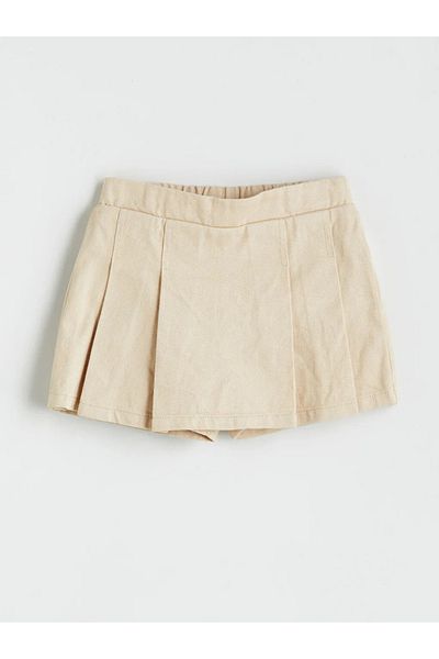 LC Waikiki Lcw Babybeige Girl's Skirt and Pantyhose with Elastic Waist 2-Piece