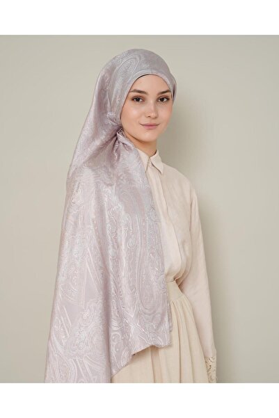 LEİLA SCARF Silk Floss Jacquard Shawl