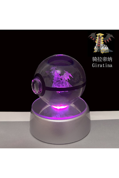 Choice25 5 سم مع قاعدة جيراتينا بوكيمون كرة بلورية ثلاثية الأبعاد بيكاتشو جين...