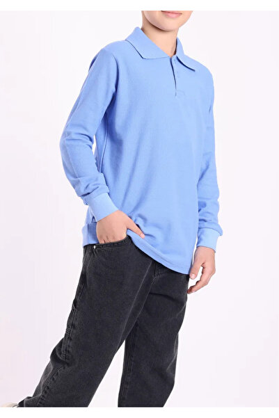 Astra Plus 100% βαμβακερό γιακά πόλο casual μπλουζάκι με διπλό κουμπί μπλε μα...