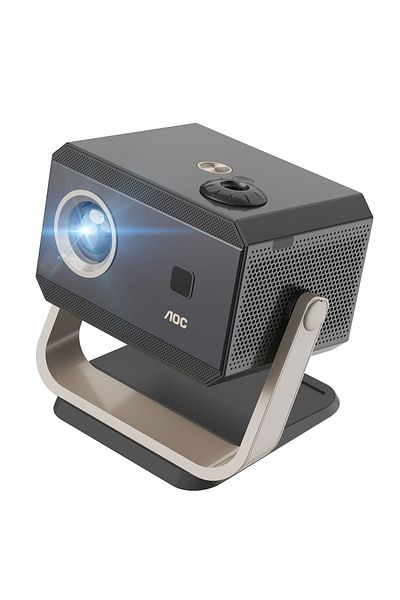 Aoc Portable Projector Full HD 4K/1080P, Adjustable Angle Projector with Wifi6 and Bluetooth,15000 Lumen
